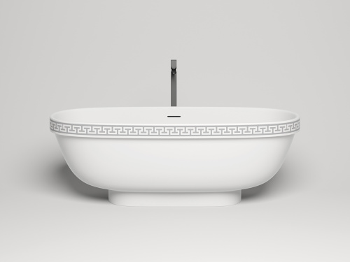 Ванна из искусственного камня Salini GRECA 103121MRF 180х80 отдельностоящая овальная